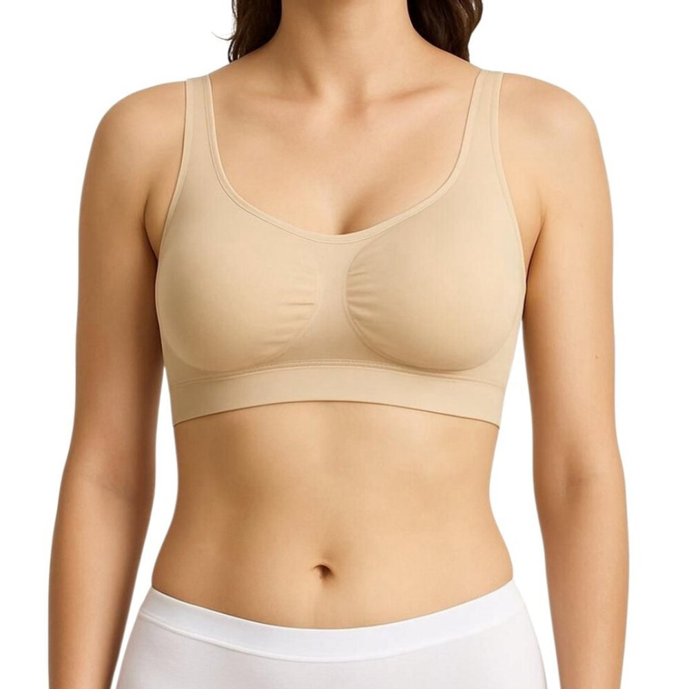Truekind Women's Nude Daily Comfort Wirefree Shaping Bra Size M NWT